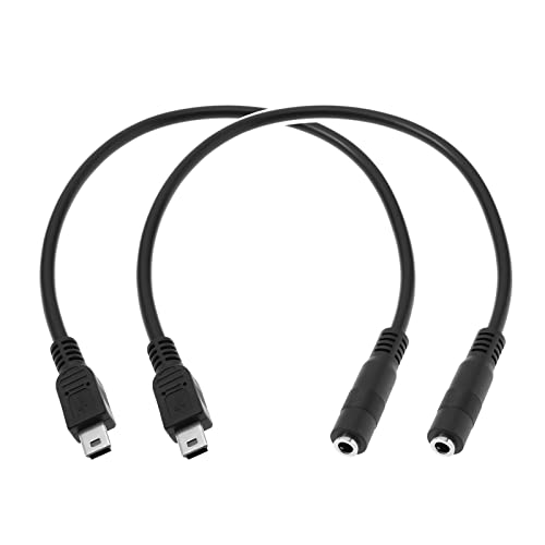 Emagtech 2PCS 3,5 mm do USB Microphone Zamjena Mini USB mužjaka do 3,5 mm ženski audio audio kabel Električni pribor crna crna