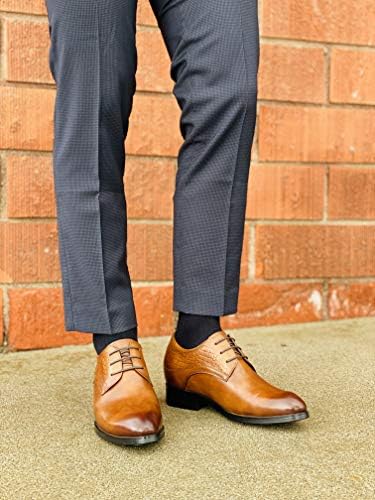 Cipele od 3 inča koje povećavaju visinu dizala-kožne cipele - muške Oksfordice s nevidljivim visokim potpeticama visokog struka