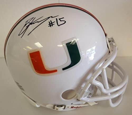 Brad Kaia Miami Hurricanes iz mumbo-a potpisao je mini kacigu s autogramom mumbo / mumbo-mini kacige s autogramom