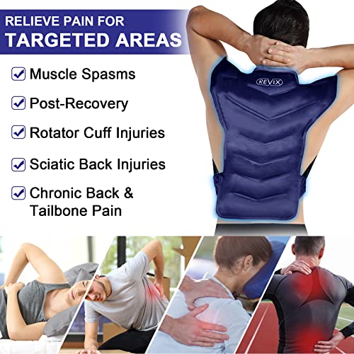 Revix Veliki paket leda za ublažavanje bolova u leđima i ramena i omot za pakiranje leda za gležnjeve za ozljede, hladni paket za višekratnu