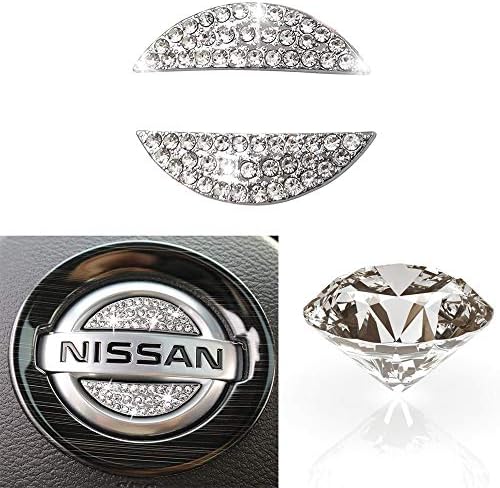 Crystal Crystal Crystal Cryning Wheel za Nissan, Shiny Accessories Dijelovi Logotip naljepnice naljepnice naljepnice pokrivaju unutrašnjost