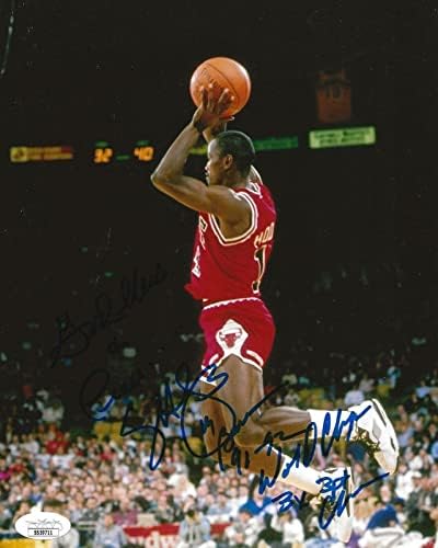 Craig Hodges potpisao Chicago Bulls 8x10 Fotografija autografa s natpisom JSA - Autografirane NBA fotografije