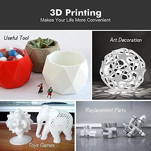Jayo 3D filament pisača, PLA 1,75 mm Dimenzionalna točnost +/- 0,02 mm, 3D materijal za ispis prikladan za FDM pisače, PLA Black 1kg