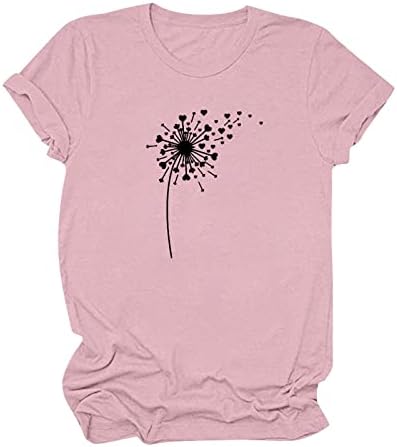 Ljetna ženska majica okrugli vrat kratki rukavi vrhovi modni grafički print majica 2023 Osnovne ležerne labave bluze