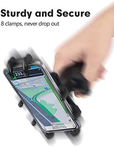 Zidiyoruo motocikl ATV držač telefona, aluminijski teški telefon za motocikl Universal 7/8 -9/8 upravljač, prikladan za sve iPhone