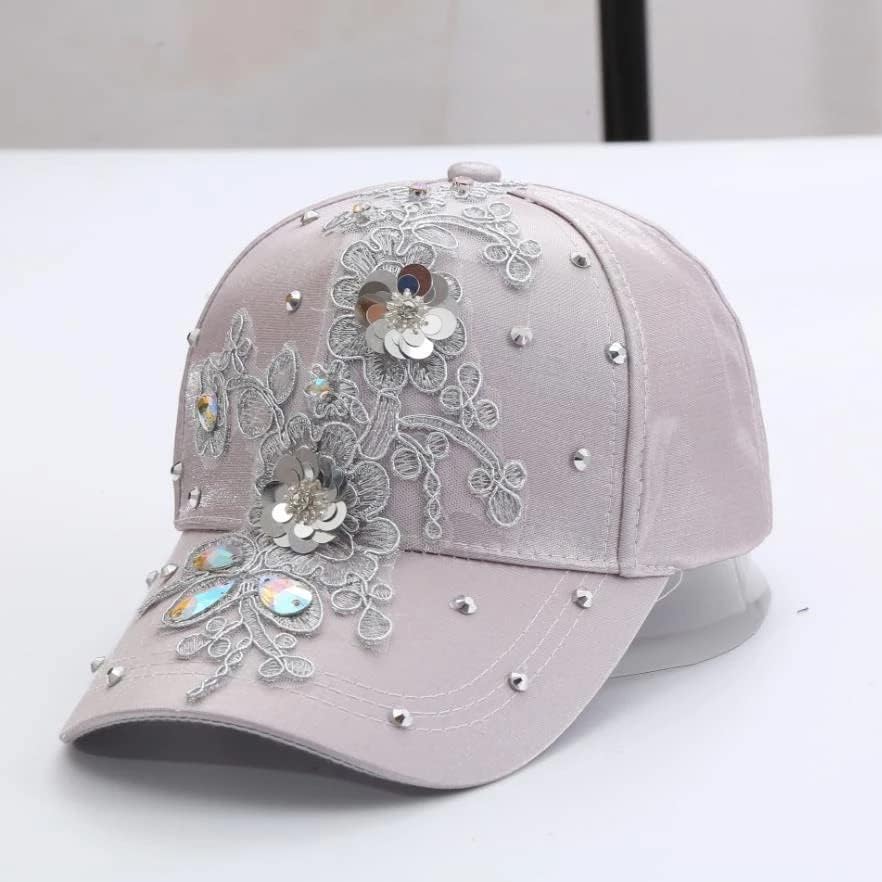 & Dijamantna bejzbolska kapa kaubojka s cvjetnim uzorkom ženski dijamantni stakleni šešir