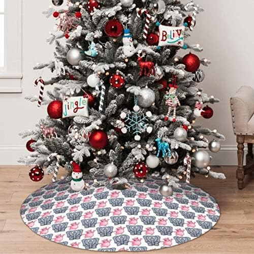 Slon i piggie tiskana božićno drvce suknja 48 za ukras božićnih prazničnih zabava