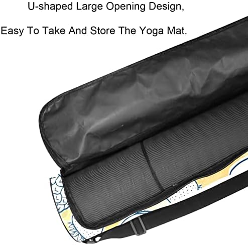 Laiyuhua Yoga Mat torba, dvostruka patentna torbica za joga teretana za žene i muškarce-glatke patentne zatvarače, veliki otvor u obliku