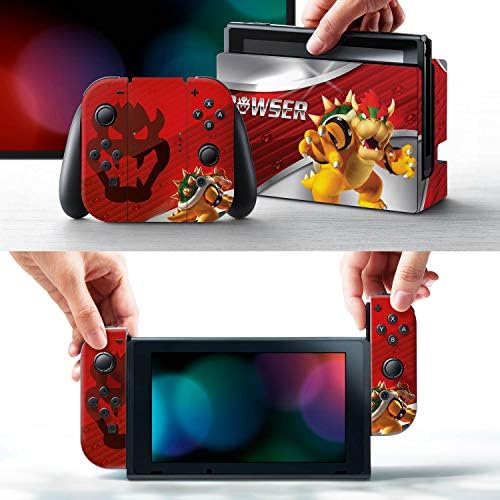 Kontroler Gear Nintendo Switch Skin & Screen Protector Set - Super Mario - Bowser Smash - Nintendo Switch