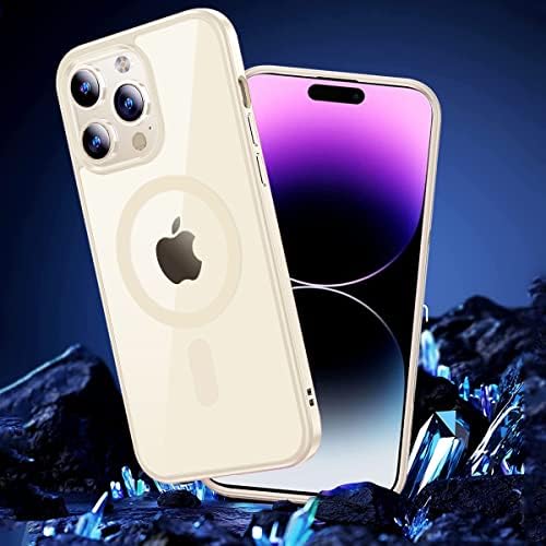 CaseXCite Clear Magnetic za iPhone 14 Pro Max Telefon Magsafe Kompatibilno - ne žuti - Zaštita vojne klase - Transparent Back - Anti