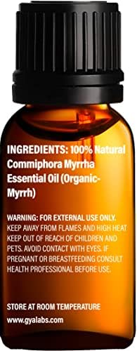 Organski Myrrh ulje za kožu i organsko ruža geranijevo ulje za postavljanje kože - čisti terapeutski stupanj esencijalnih ulja