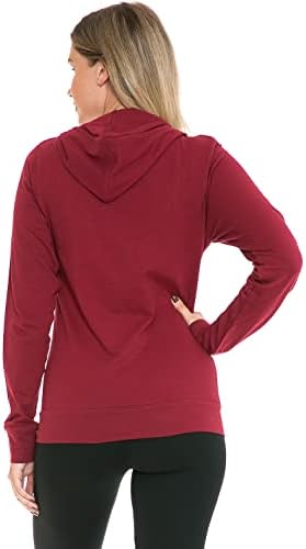 Ah Joeah jakna s kapuljačom za žensku kapuljaču - puni zip up vitki fit s kapuljačom gornje lagane rastezljive aktivne joge treninge