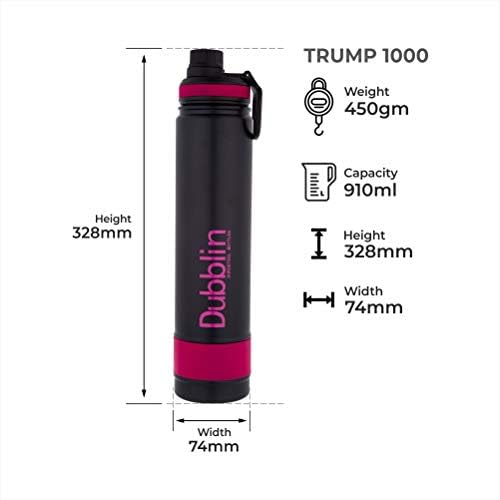 Dubblin Trump od nehrđajućeg čelika dvostruki zid vakuuma Izolirana BPA Slobodna boca s vodom sa sipper i anti -klizanjem dna, sportska