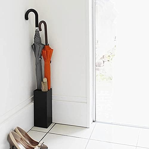 Kuyt kišobran stoji metal za duge i kratke kišobrane jednostavni držač kišobrana s nosačima za skladištenje kuće za skladištenje/crna