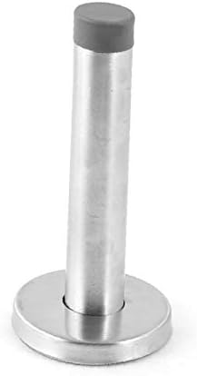 X-DREE nehrđajući čelik srebrni ton od 4,5 duljina podne na vratima zaustavni odbojnik (acero inoxidable tono plataedo 4.5 '' longitud