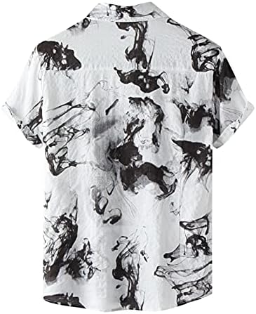 XXBR Muške havajske košulje s kratkim rukavima grafički tiskani gumb Down Vintage Tops Ljetni odmor casual plaža košulja