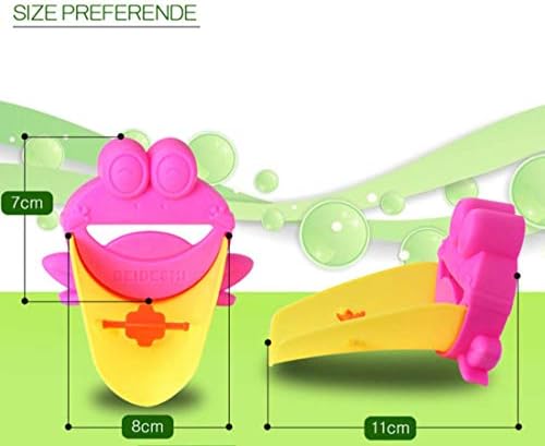 Djeca slavina ekstender, crtani žaba oblikuje slavinu za vodu za slavinu za djecu djecu djecu pranje zeleno vrlo praktično i popularno