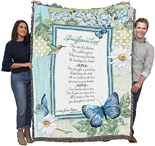Čista tkalci tkalka snaha - pokrivač pjesama Audrey Jean Roberts - Poklon tapiserija bacanje tkanog od pamuka - napravljeno u SAD -u