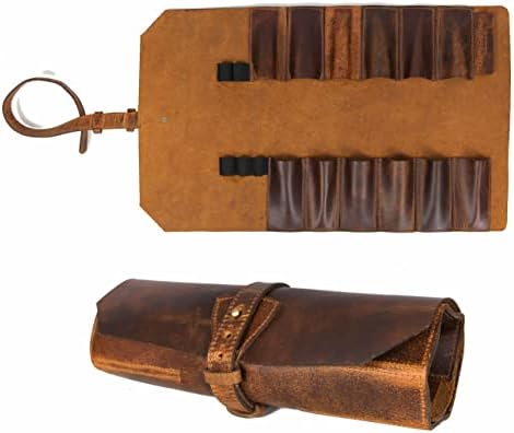 Kožni alat Ključ rol prijenosni nošenje torbice, skladištenje radionice, Organizator alata za obradu drva, vintage stil, ručno izrađen