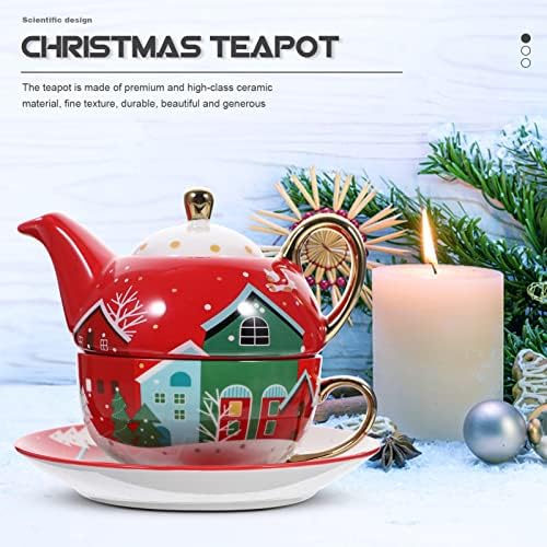 Zerodeko uredski dekor 1 Set porculanski čaj Set božićni čaj od čajnog čajnika s čajnom čajnom čajnom čajnom čajnom čajnom čajnom čajnom