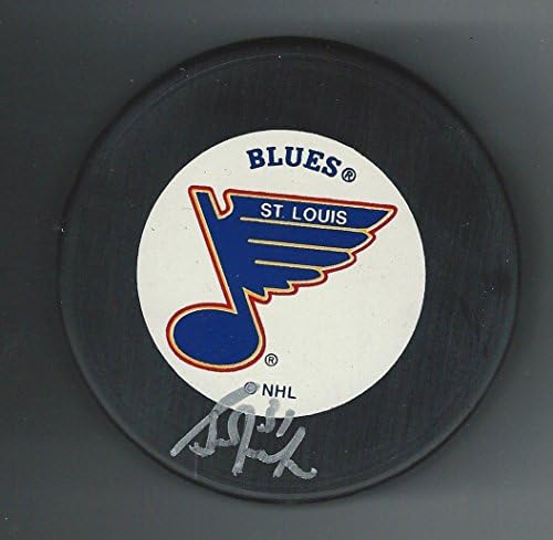 Grant Fuhr potpisao je trenč pak St. Louis Blues potpisan na dnu-NHL Pak s autogramom