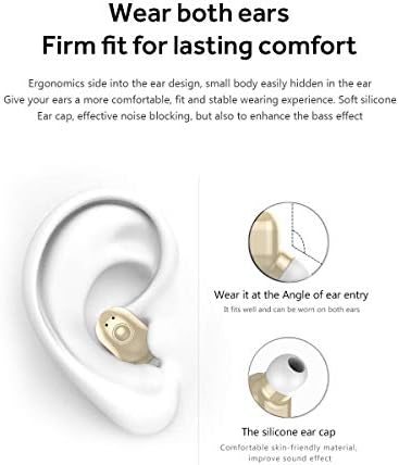 Aiyiben Mini Bluetooth Earbud najmanji bežični nevidljivi slušalice s 4-5 sati reprodukcije slušalica s mikrofom za iPhone & Android
