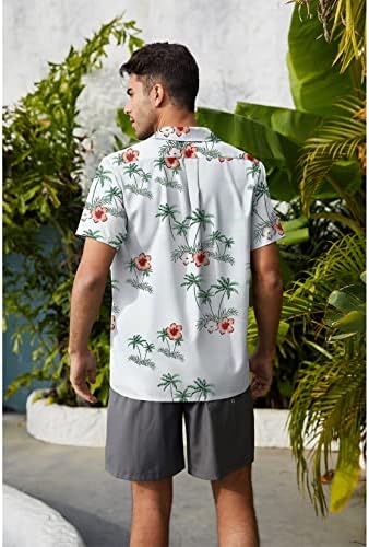 Century Star Muški havajski košulja cvjetna ležerna košuljama s gumbnim gumbom tropske ljetne košulje za muškarce
