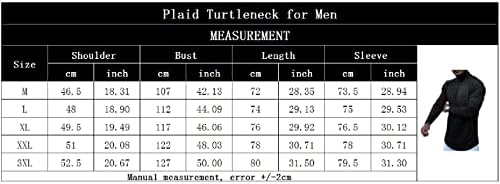 Muške modne majice Turtleneck donje rublje karirani houndstooth termički dugi rukavi donje majice vitke košulje