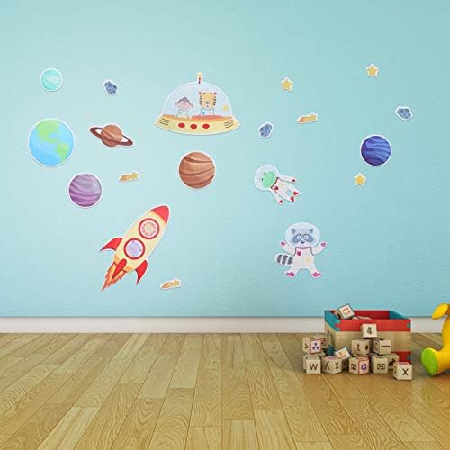 Toyandona dječja soba dekor 1 tablica prilijepljenja svemirska letjelica Mural ukrasni astronaut vanjski sustav svemir art naljepnica