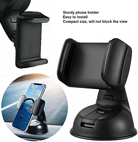 Plplaaobo držač telefona, rotacija 360 stupnjeva Mini usisna čaša montiranje mobilnog mobitela, Nadzorna ploča vjetrobranskog stakla