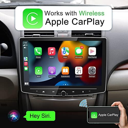 Dvostruki din cer stereo bežični carplay android auto 4G+64G 8-jezgreni odvojivi 10-inčni zaslon osjetljivog na zaslon osjetljiv na