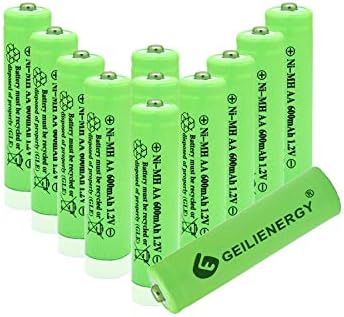 Geilienergy 12 Pack NiMH AA punjive baterije za solarna svjetla s 3 pakiranja BT18433 BT28433 BT184342 BT284342 BT-1011 Zamjenska baterija