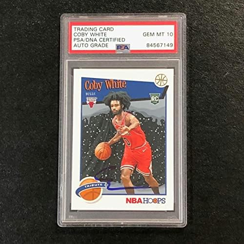 2019-20 NBA obruči Zimska počast 295 Coby White s potpisanom karticom Auto 10 PSA ploča - košarkaške ploče s autogramima s autogramima