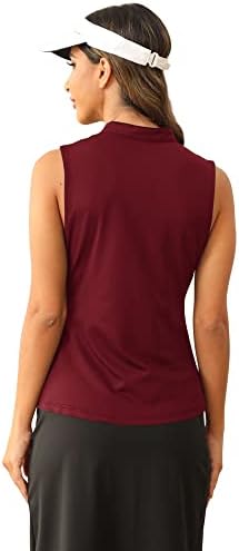 Aurgelmir ženske golf polo majice bez rukava v vrat t majice brze suhe vježbe joga tenk vrhovi za trčanje košulje