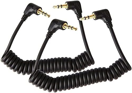 Audio kabel od 3,5 mm, 2 seta 30 cm mini spiralnog kabela za slušalice od 3,5 mm, 90 stupnjeva 1/8 & 34; 3,5 mm priključak od muškog