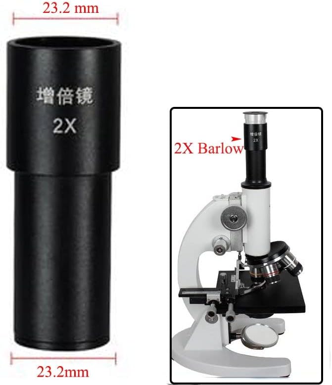 Nova 2x mikroskop barlow objektiva za uvećanje očiju za biološki mikroskop i dijelove
