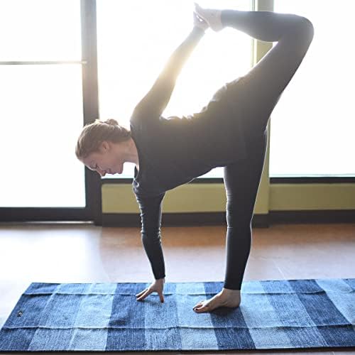 Pamučna prostirka za jogu-upijajuća, čvrsto tkana, Ashtanga i vruća joga prostirka, pomaže kod skliskih ruku i stopala