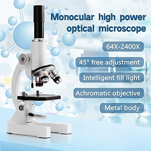 Optički mikroskop od 64 do 2400 do MONOKULAR za djecu osnovne škole znanstveni eksperimentalni mikroskop za podučavanje biologije darovi