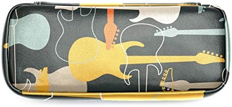 Glazbeni instrumenti ručno nacrtane ikone set 84x55in kožna olovka za olovke s dvostrukim patentnim zatvaračima vreća za skladištenje