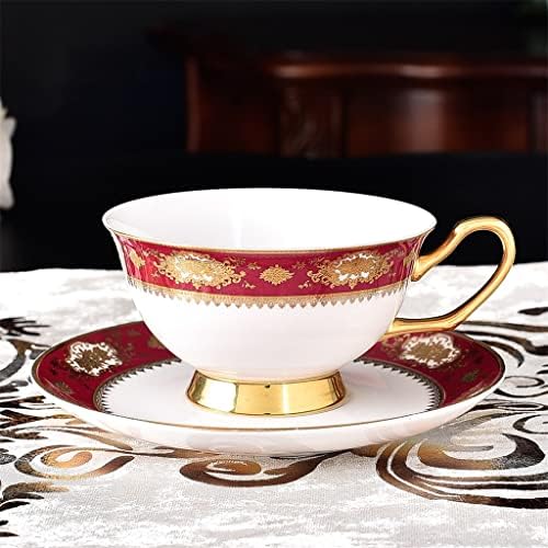 Trexd 15 PCS dobre kvalitete kosti China Crvene naljepnice set Porculanski čaj za kavu set za kavu