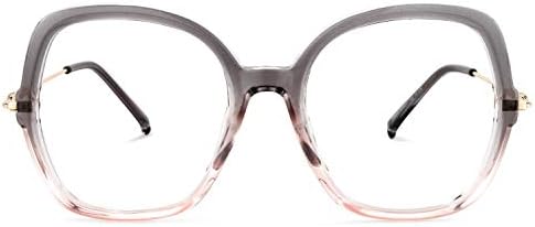 Čitatelji Zeeloola Preveliki kvadratni čitanje naočala za žene sa standardnim anti-reflektivnim premazom Quinn Zox17439