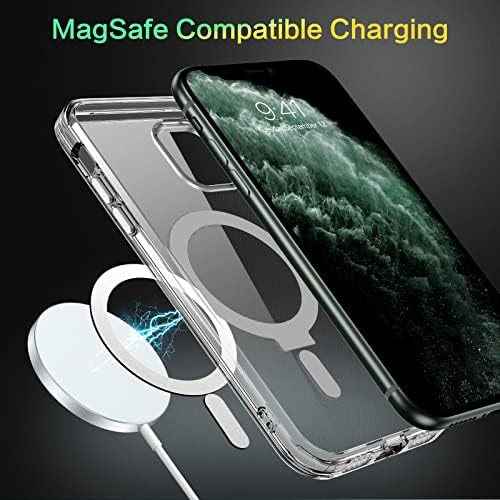 Duedue za iPhone 11 pro magnetska futrola s nevidljivim postoljem [Kompatibilno s magsafe], prozirni zaštitni poklopac cijelog tijela