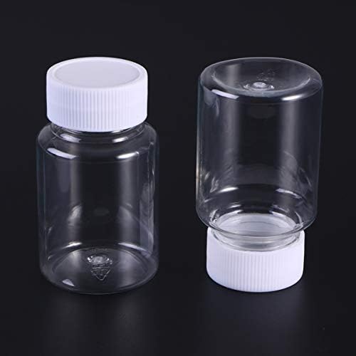 10pcs prozirne bočice s tabletama prazna plastična boca s vitaminima s čepovima bočice s lijekovima spremnik za tekuće tablete 90ml