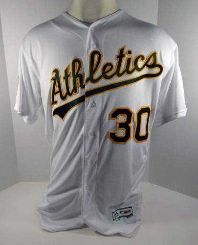 2019 Oakland Athletics Brett Anderson 30 Igra izdana White Jersey 150 PS P 437 - Igra korištena MLB dresova