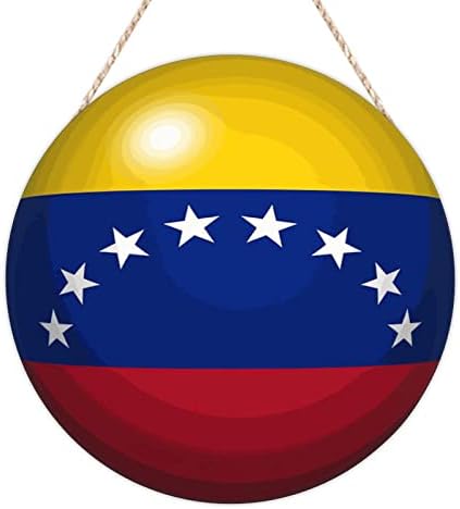 Bestorlove znak dobrodošlice prednje strane za vrata venezuela zastava okrugli drveni znak nacionalne zastave drvena ploča kršćanski