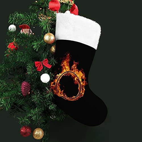 Prsten vatre božićne čarape čarape božićno stablo Djeda Djeda ukrasi viseći ukrasi za odmor za kamin 16.5