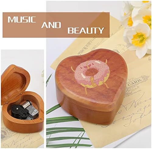 Slatka zabava Vintage Wooden Wortwork Musical Box Glazbeni kutija u obliku srca za prijatelje ljubavnice za ljubavnice