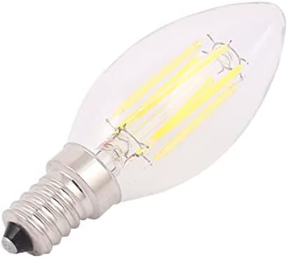 X-DREE AC 220V 6W C35 led žarulja sa žarnom niti Candelabra Light Bulb E14 6500K Hladno bijela(AC 220V 6W C35 LED bombilla de lámpara