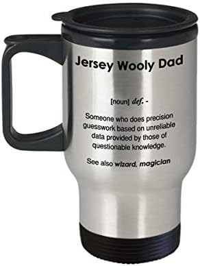 Smiješan Jersey Wooly tata Definicija šalica za kavu - Putnička šalica od 14oz