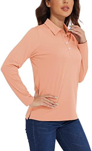 Crysylly ženske košulje s dugim rukavima Polo golf košulje casual sportovi odbijaju majicu s ovratnikom